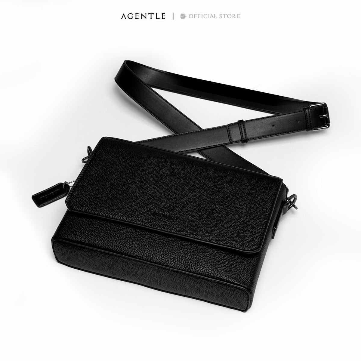 AGENTLE • BOXCASE CITY – กระเป๋าสะพายข้างผู้ชาย ทรงกล่องมีโครงสร้าง ใส่ iPad 11 นิ้ว