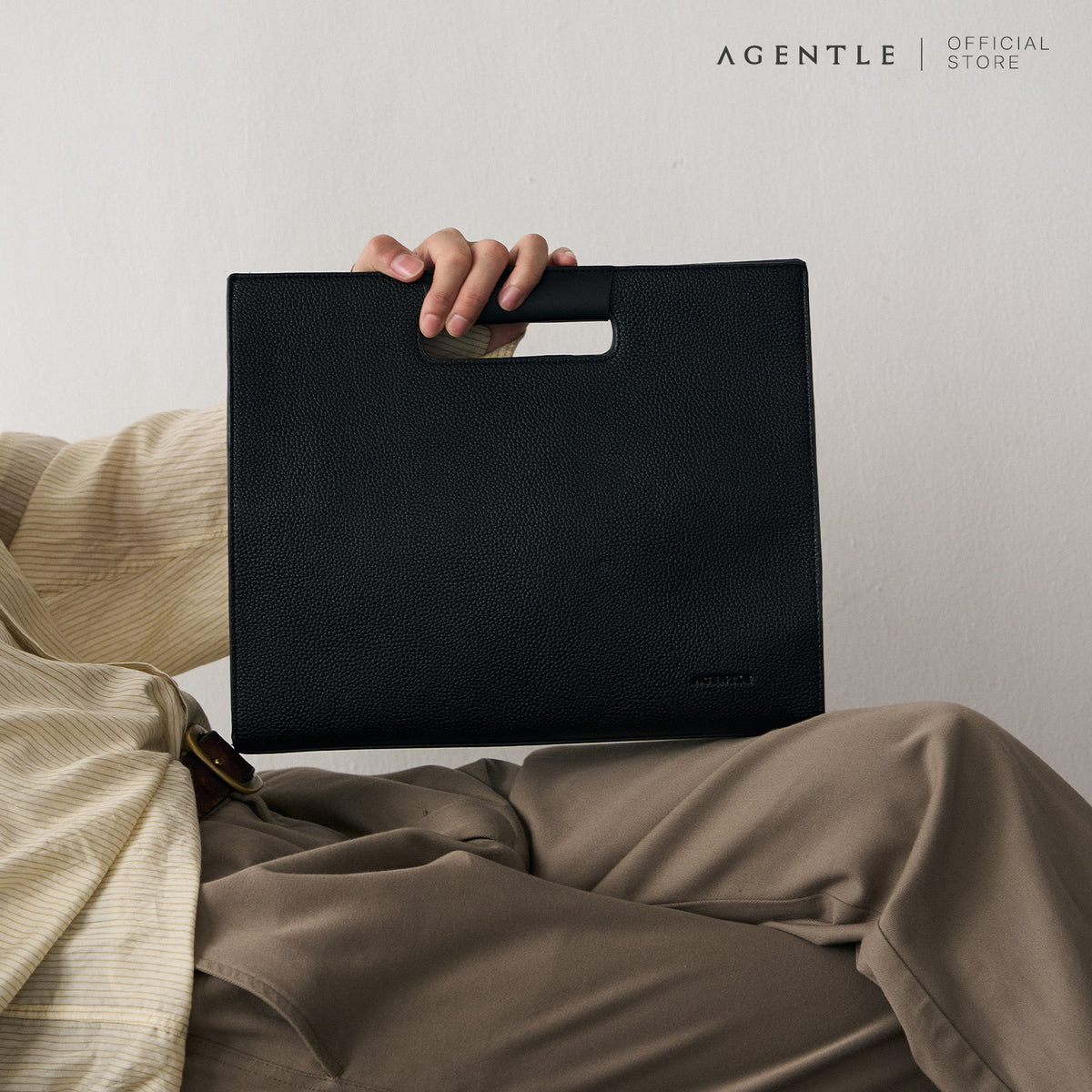 AGENTLE • BNF Business Clutch – กระเป๋าคลัทช์ผู้ชาย ใส่เอกสาร A4 และโน้ตบุ๊ก 13 นิ้ว
