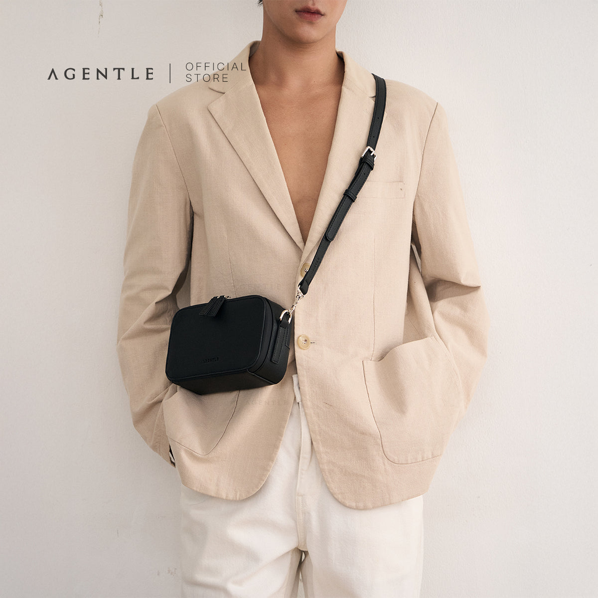 AGENTLE • MCR Compact – Gen IV กระเป๋าสะพายข้างผู้ชาย ทรงมีโครงสร้าง มินิมอล
