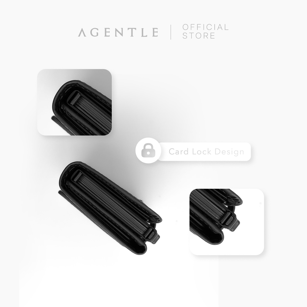 AGENTLE • POP-UP Edition – กระเป๋าสตางค์หนังแท้ 3 พับ ระบบดันบัตร