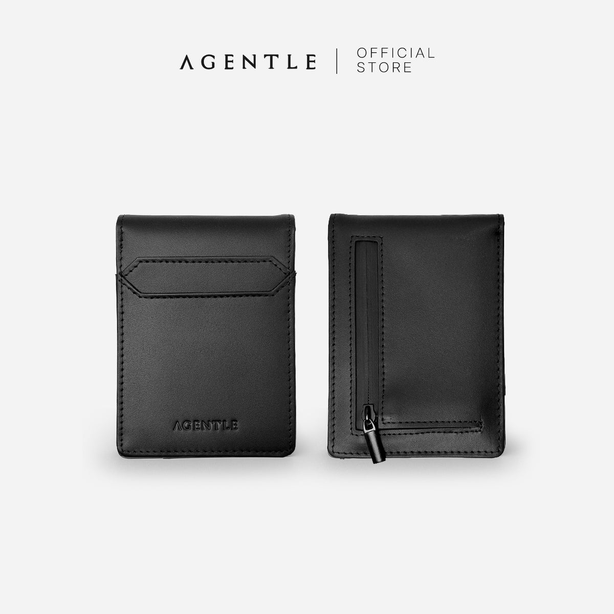 AGENTLE • 2 FOLD – กระเป๋าสตางค์หนังแท้ 2 พับ ปิดด้วยแม่เหล็ก