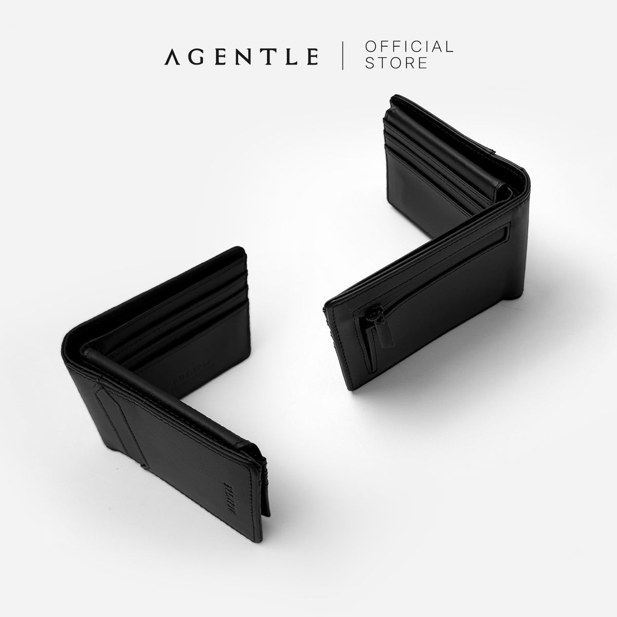 AGENTLE • 2 FOLD – กระเป๋าสตางค์หนังแท้ 2 พับ ปิดด้วยแม่เหล็ก