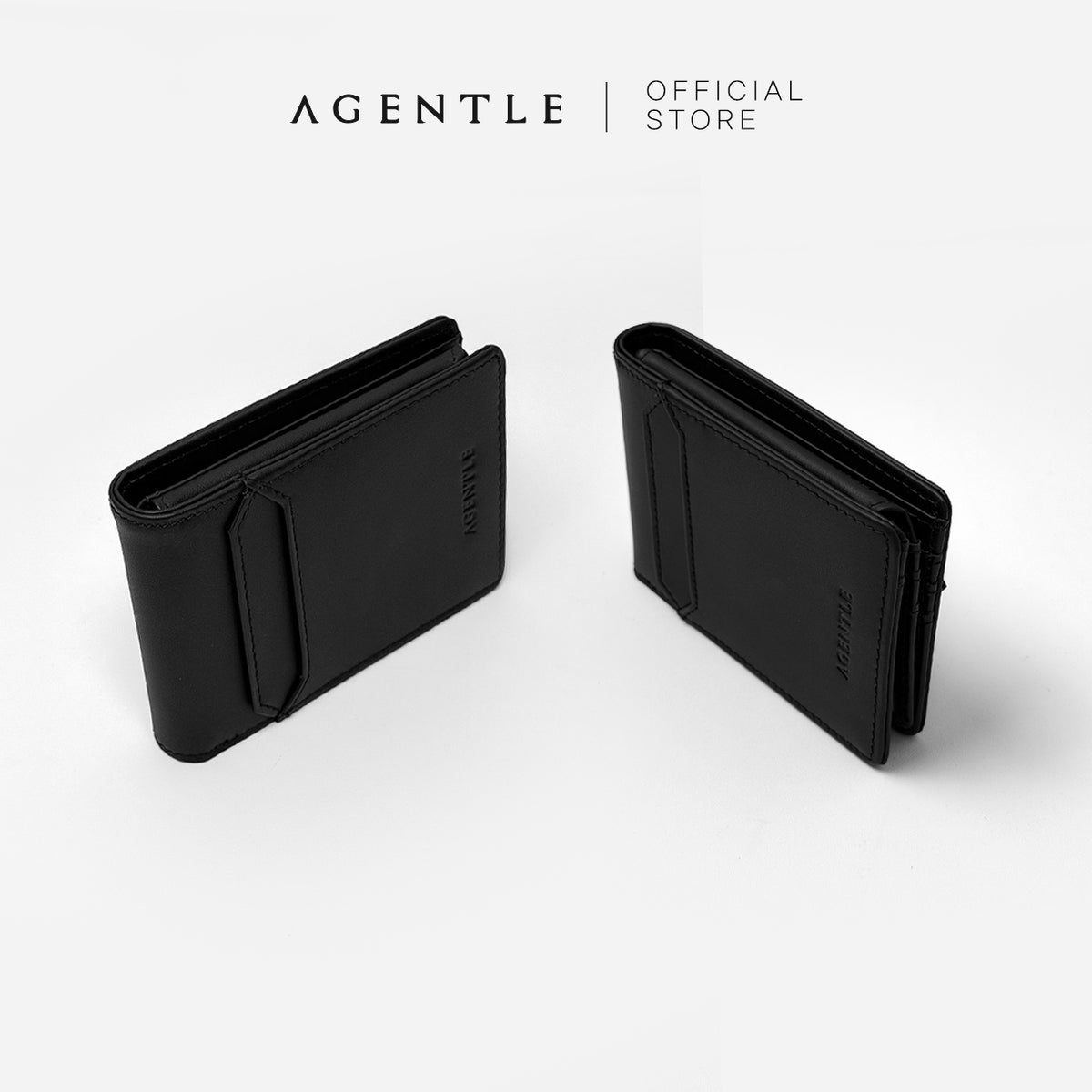 AGENTLE • 2 FOLD – กระเป๋าสตางค์หนังแท้ 2 พับ ปิดด้วยแม่เหล็ก
