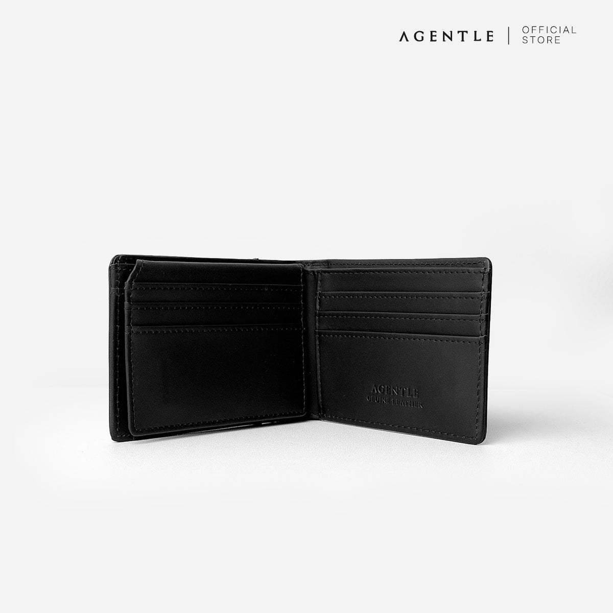 AGENTLE • 2 FOLD – กระเป๋าสตางค์หนังแท้ 2 พับ ปิดด้วยแม่เหล็ก