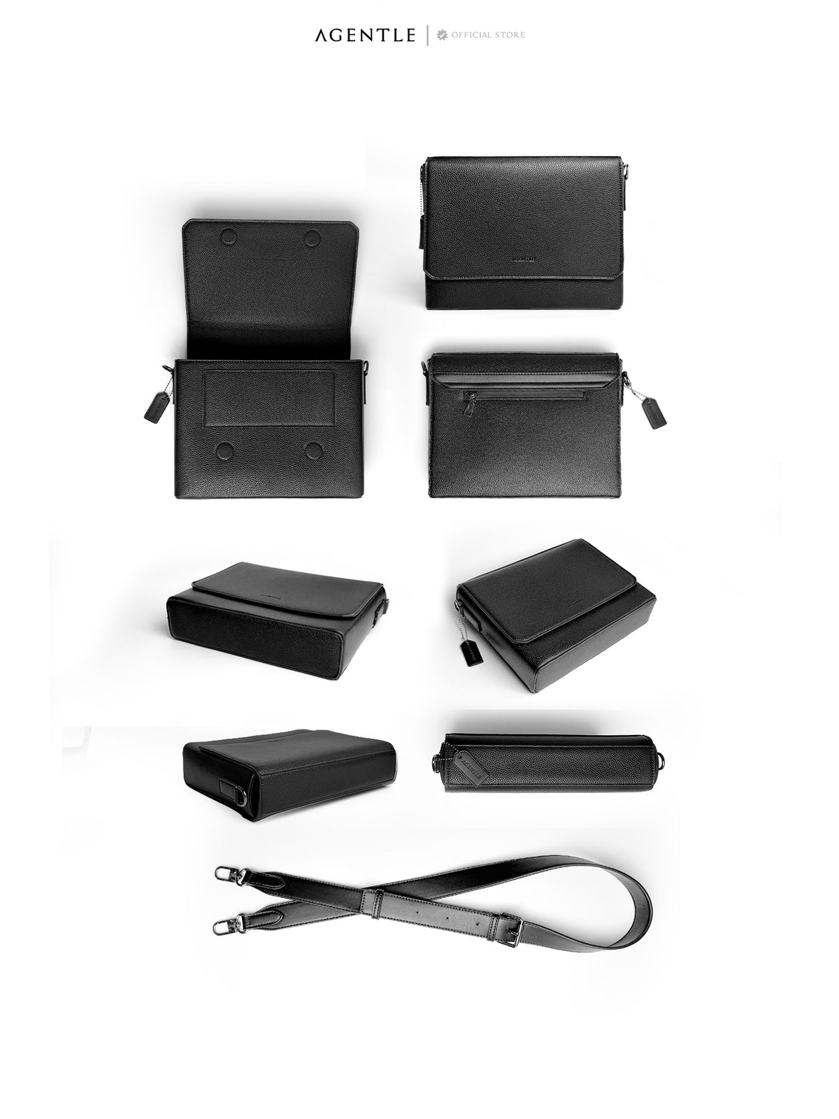AGENTLE • BOXCASE CITY – กระเป๋าสะพายข้างผู้ชาย ทรงกล่องมีโครงสร้าง ใส่ iPad 11 นิ้ว