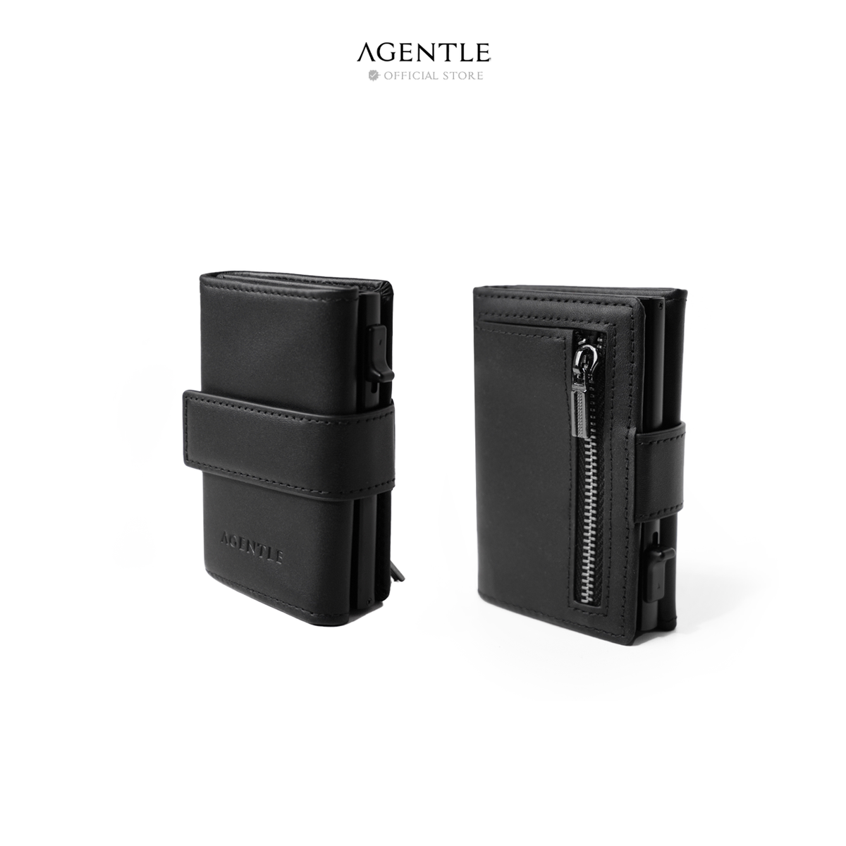 AGENTLE • POP-UP Edition – กระเป๋าสตางค์หนังแท้ 3 พับ ระบบดันบัตร
