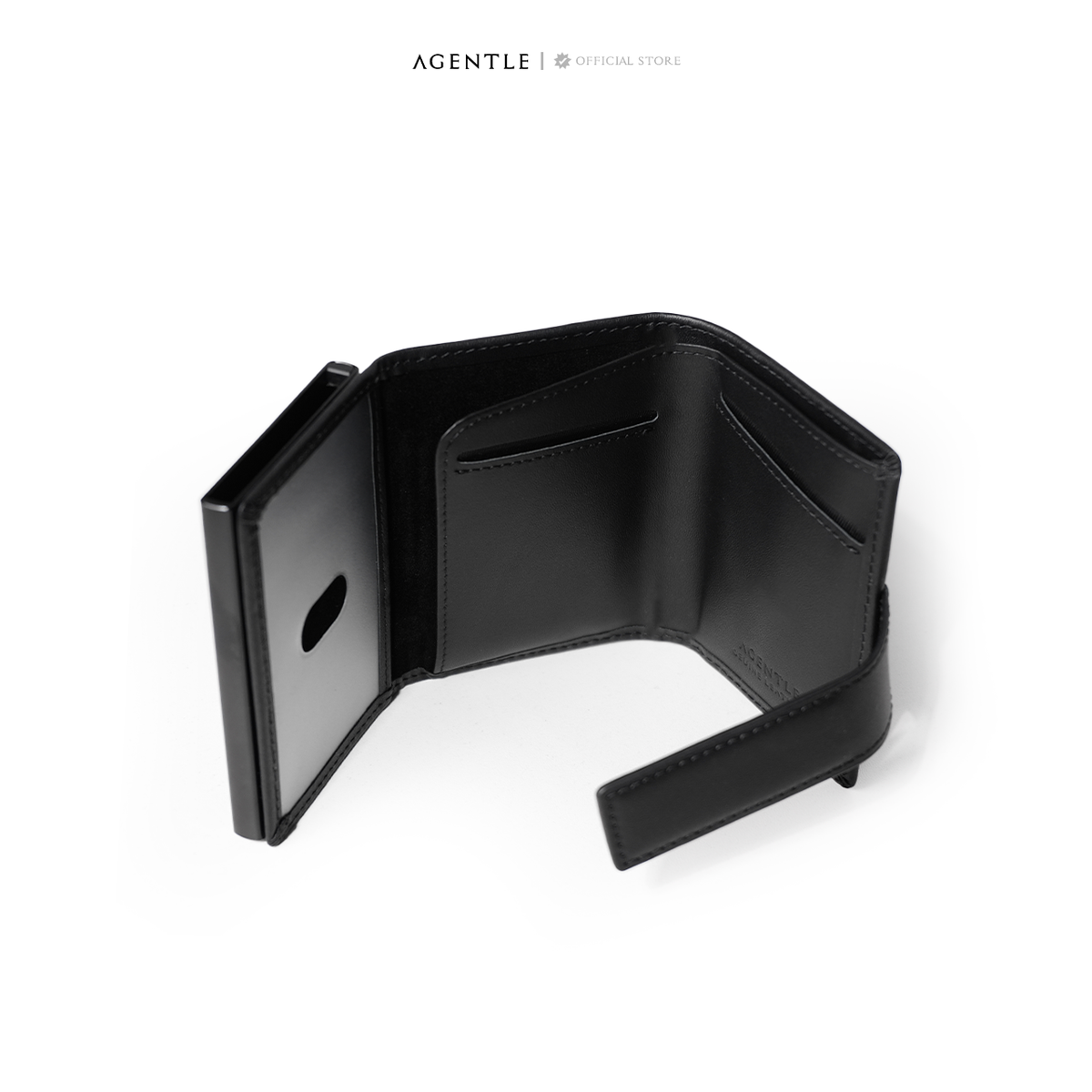 AGENTLE • POP-UP Edition – กระเป๋าสตางค์หนังแท้ 3 พับ ระบบดันบัตร