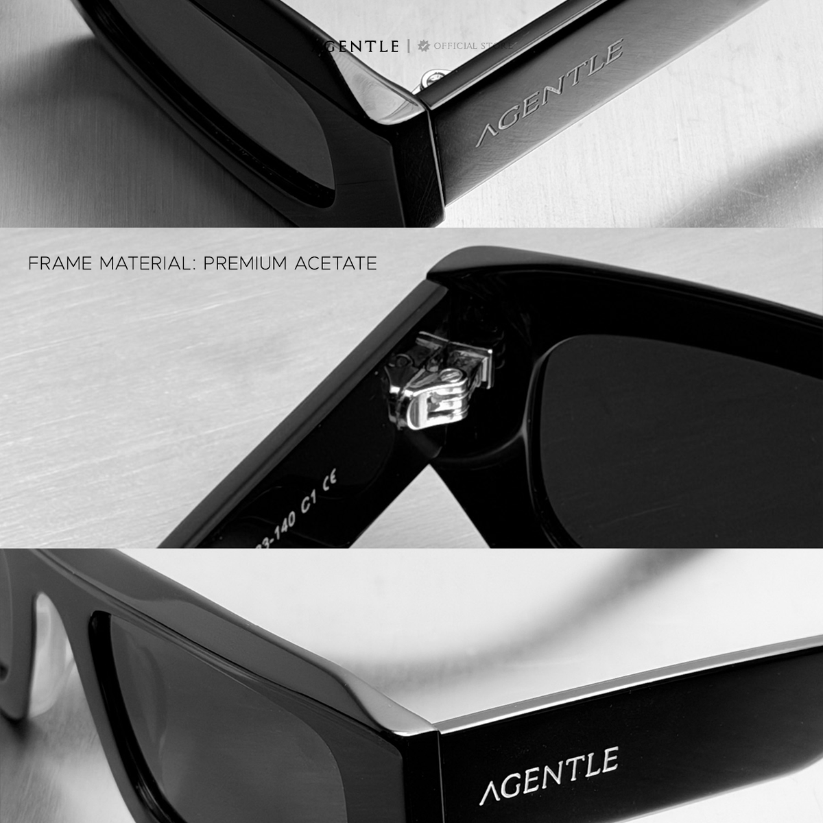 AGENTLE • SHADE SHADOW – แว่นกันแดดทรงสี่เหลี่ยม UV400