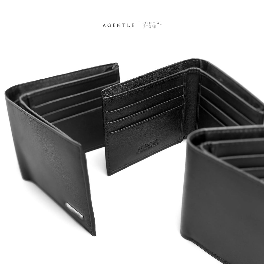 MENDERNLY Wallet opened, showing the card slots and banknote compartments